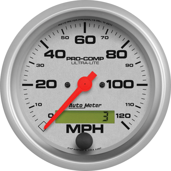 4487 AutoMeter Ultra-Lite 3 3/8" Electric 0-120 MPH Speedometer