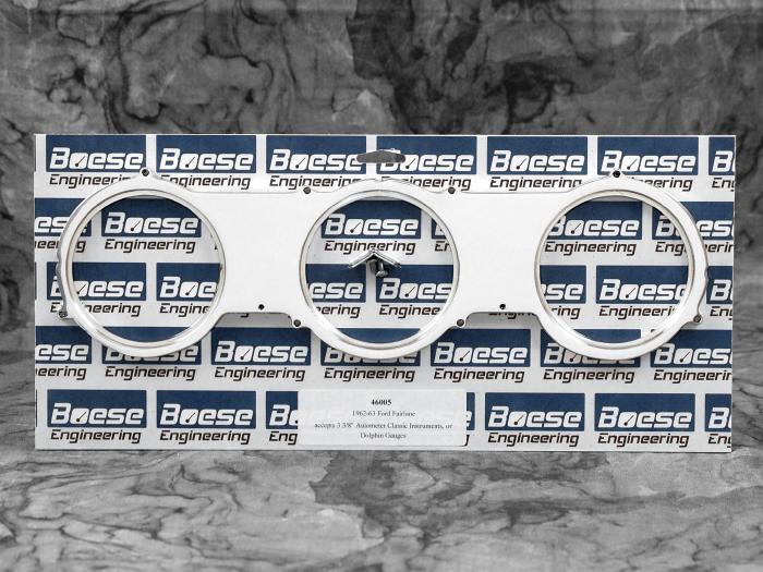 1962-1963 Ford Fairlane Billet Aluminum Dash Insert for 3 3/8" Quads