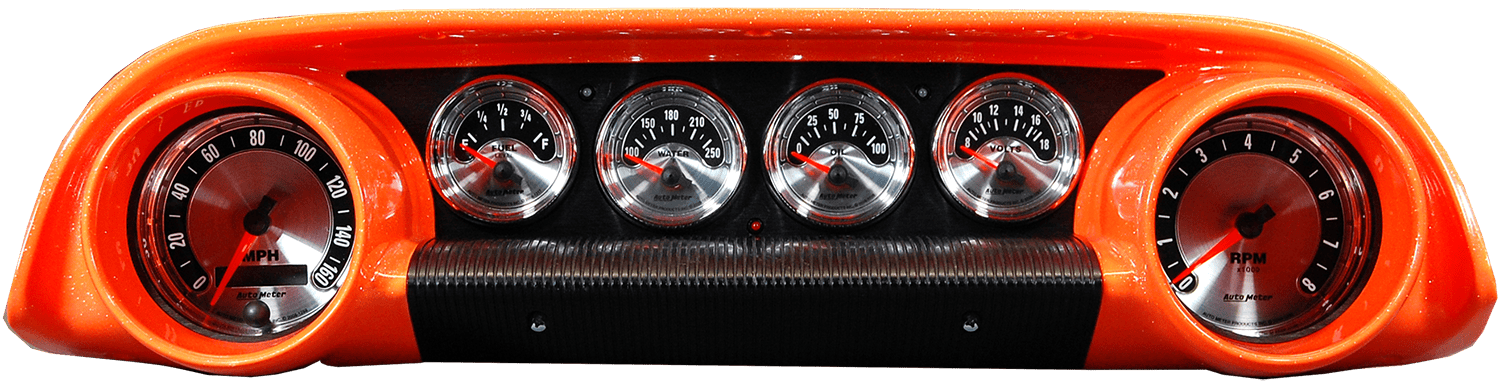 1963-1964 Ford Galaxie Aluminum Gauge Panels w/ Auto Meter American Muscle Gauges