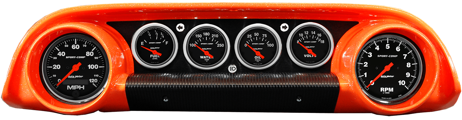 1963-1964 Ford Galaxie Aluminum Gauge Panels w/ Sport-Comp Gauges