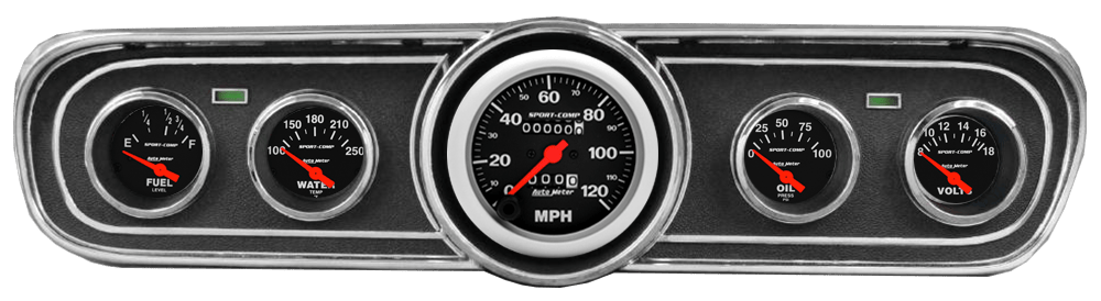 1965-1966 Ford Mustang Adapter Panels w/ Sport-Comp Gauges