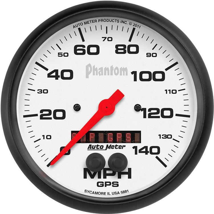5881 Auto Meter Phantom 5" GPS 0-140 MPH Speedometer