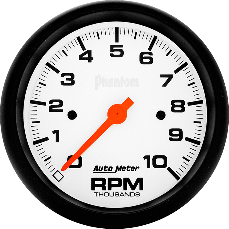 5897 Auto Meter Phantom 3 3/8" In-Dash 10,000 RPM Tachometer