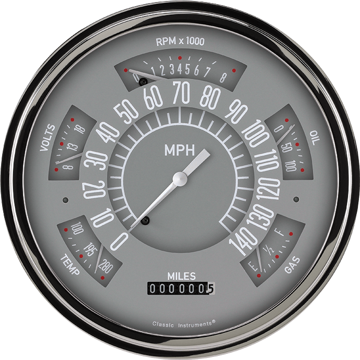 1966-1977 Ford Bronco Gray Direct Fit Package By Classic Instruments