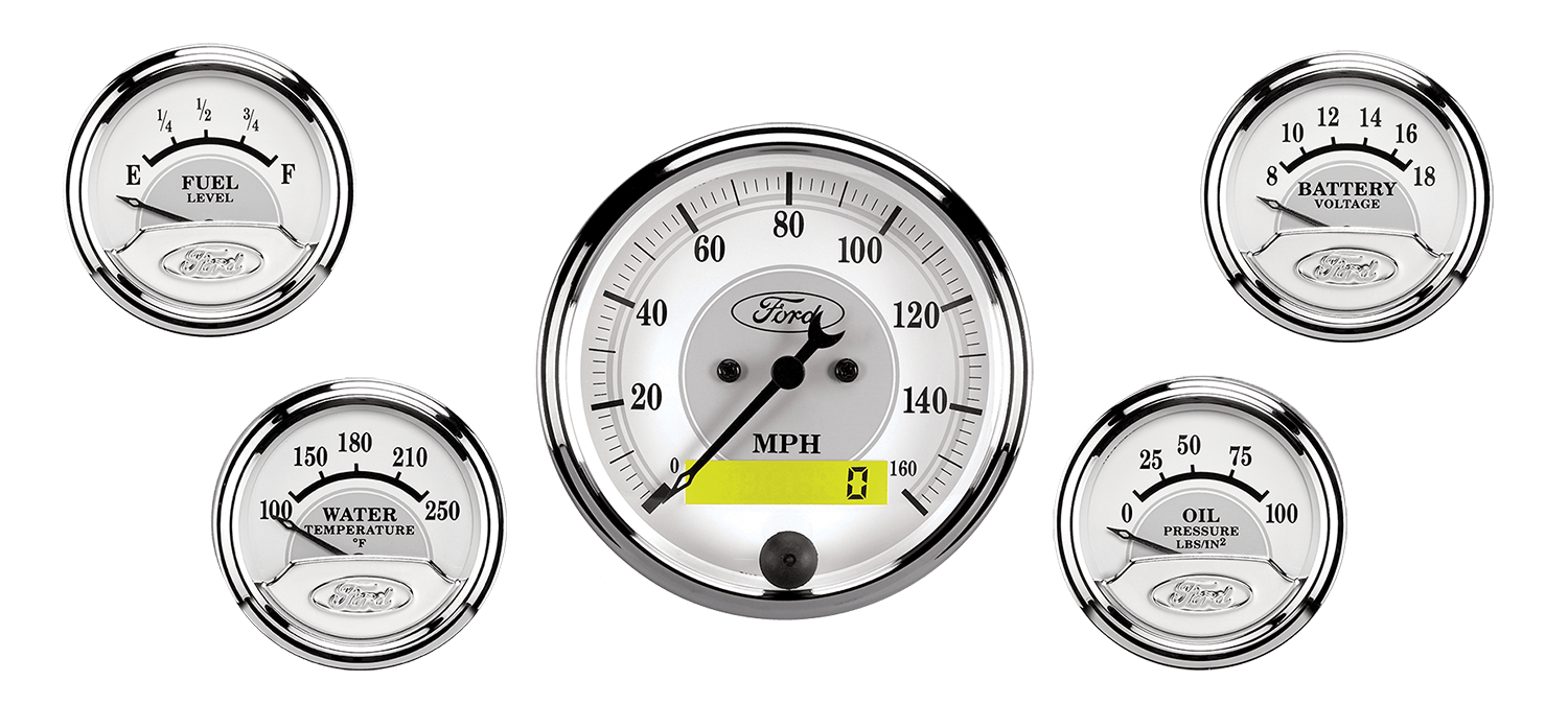 880087 Auto Meter Ford Masterpiece 5 Gauge Kit w/ Electric Speedometer (3 1/8" & 2 1/16")