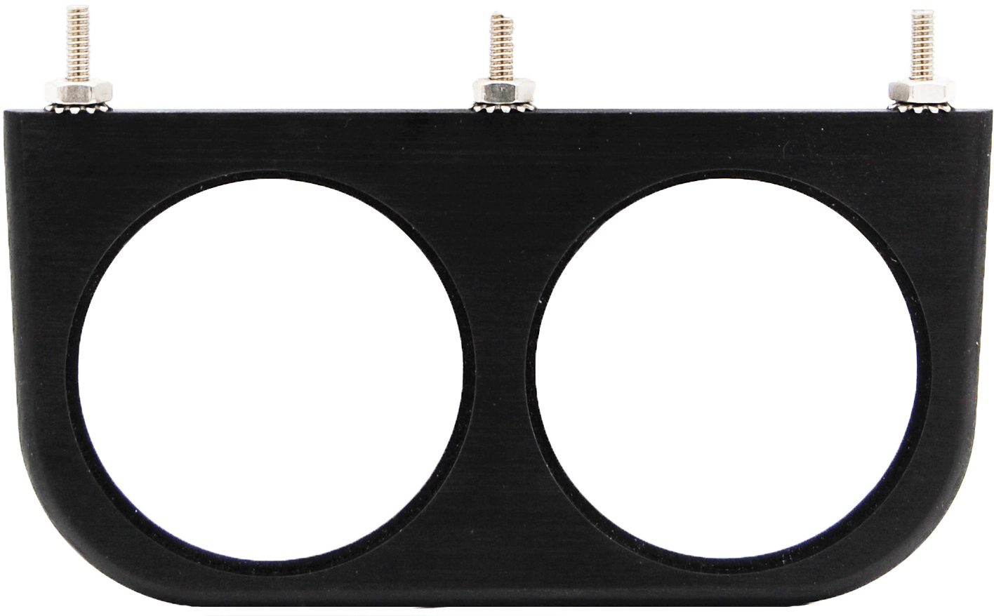 Aluminum Under Dash 2 Gauge Panel for 2 1/16" or 2 1/8" Gauges