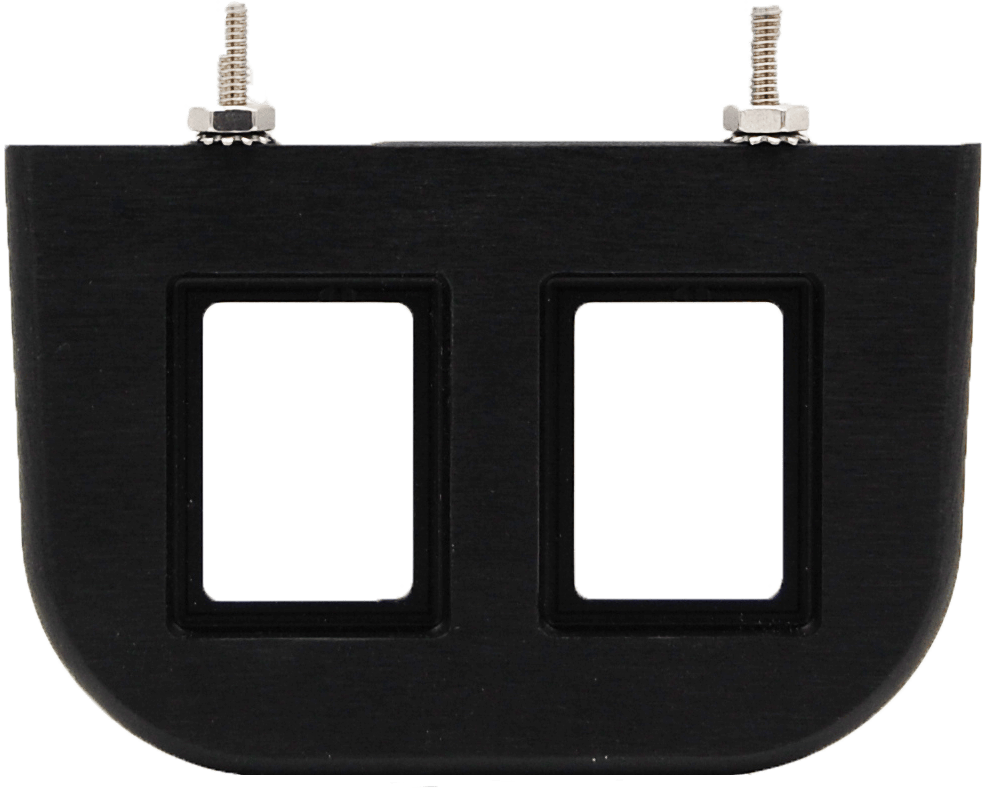 Aluminum Under Dash Panel For Two Rocker Switches