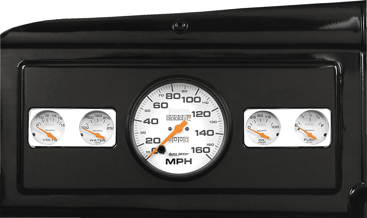 1939-1947 Dodge Truck Billet Aluminum Gauge Panel w/ Auto Meter Phantom gauges