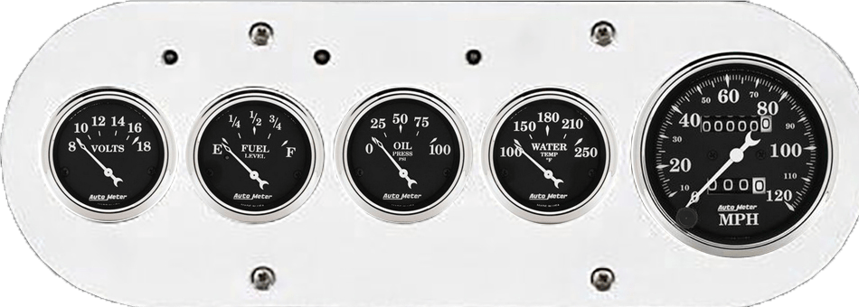 1954-1958 Dodge Truck Billet Aluminum Gauge Panel w/ Auto Meter Street Rod series gauges