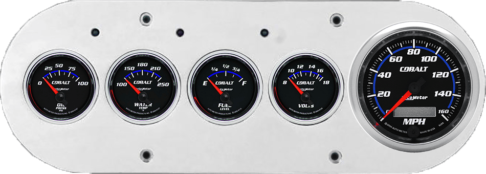 1954-1958 Dodge Truck Billet Aluminum Gauge Panel w/ Auto Meter Cobalt Gauges