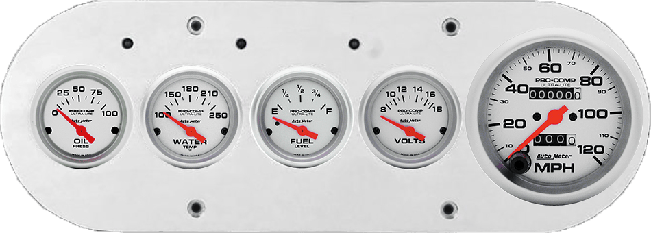 1954-1958 Dodge Truck Billet Aluminum Gauge Panel w/ Ultra-Lite gauges