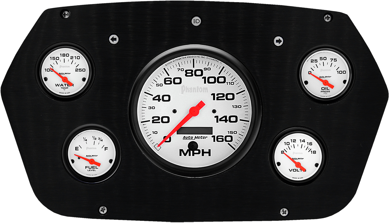 1959-1960 Dodge Truck Aluminum 5 Gauge Panel w/ Phantom gauges