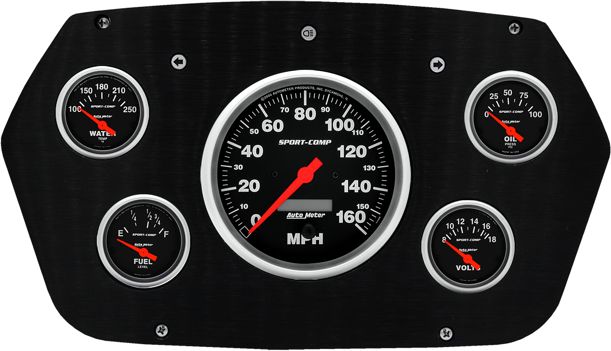 1959-1960 Dodge Truck Aluminum 5 Gauge Panel w/ Sport-Comp gauges