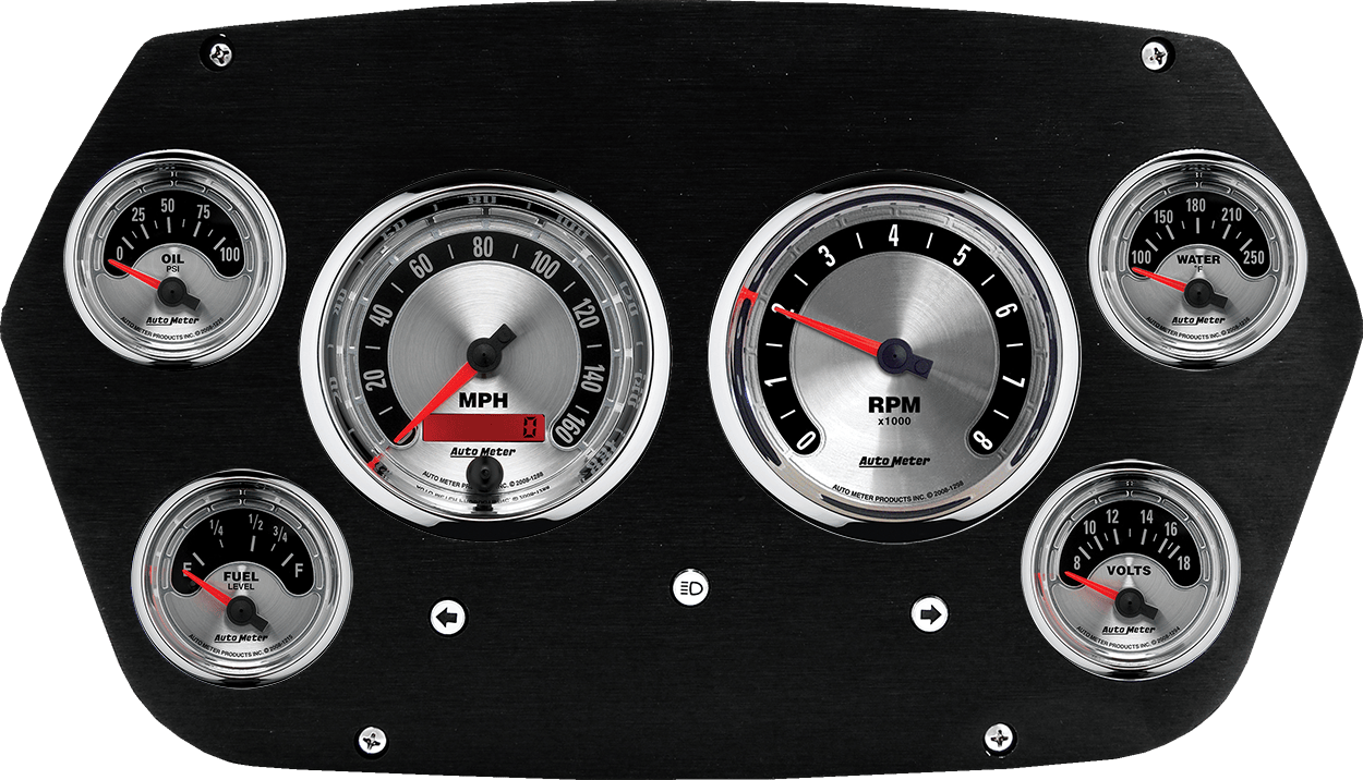 1959-1960 Dodge Truck Aluminum 6 Gauge Panel w/ Auto Meter American Muscle Gauges