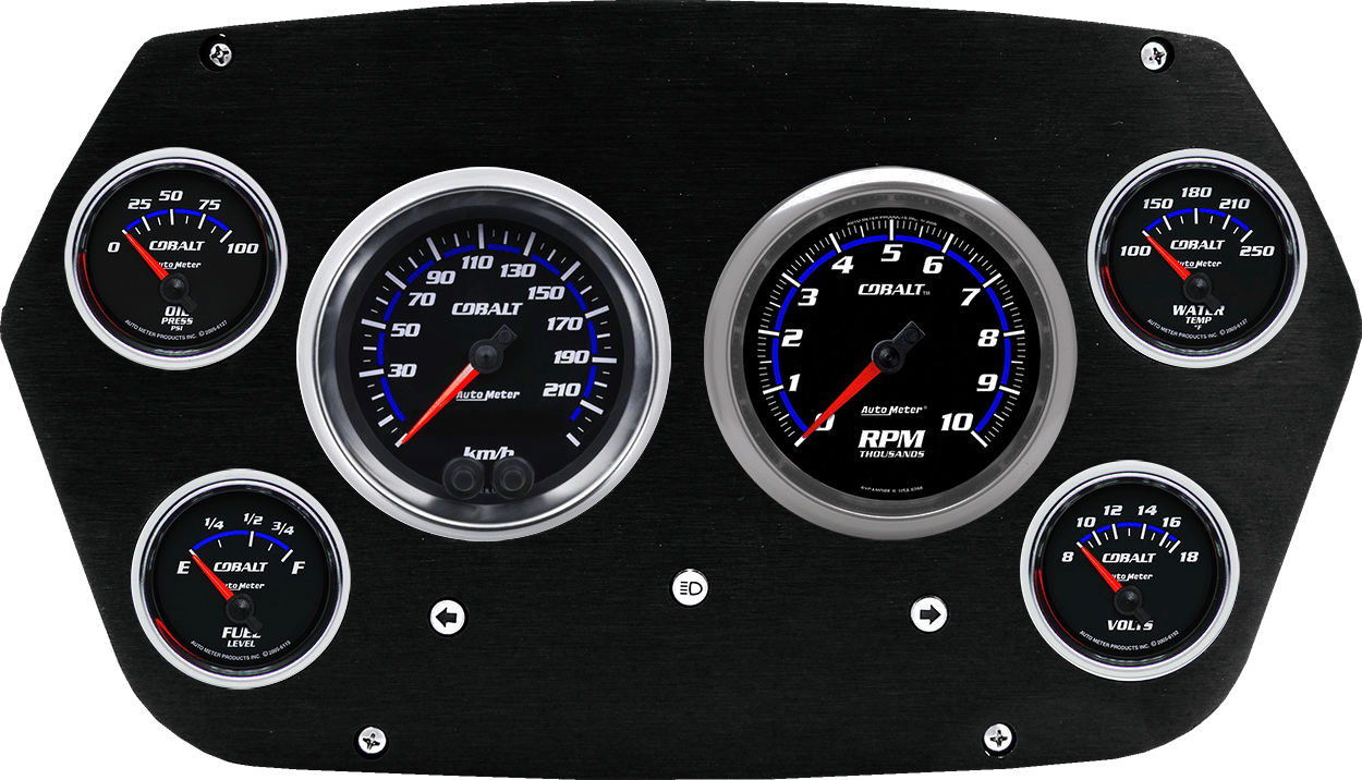 1959-1960 Dodge Truck Aluminum 6 Gauge Panel w/ Auto Meter Cobalt Gauges
