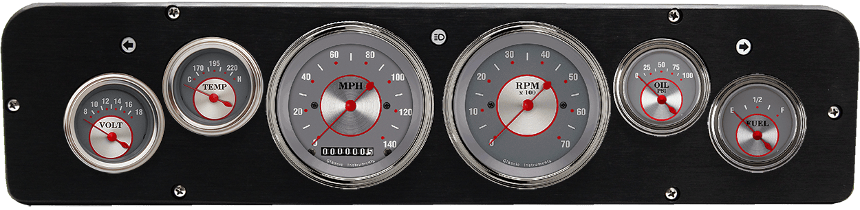 1969-1971 Dodge Truck Billet Aluminum 6 Gauge Panel w/ Classic Instruments Gauges