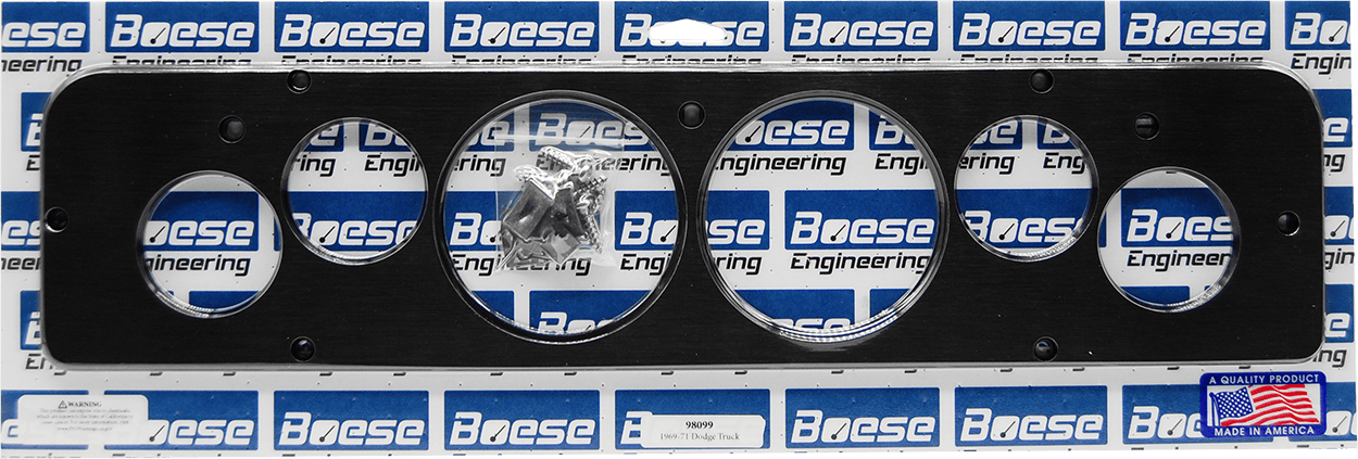 1969-1971 Dodge Truck 6 gauge Billet Aluminum Gauge Panels