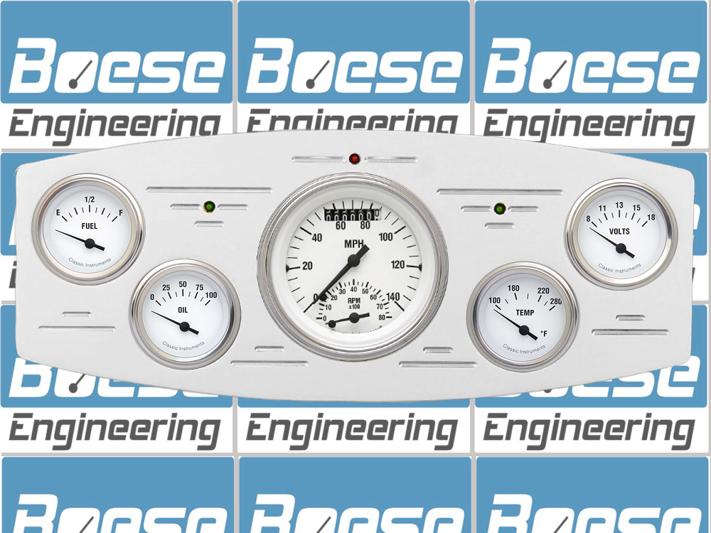 1933-1934 Dodge Car Billet Aluminum 5 Gauge Panel w/ Classic Instruments Gauges (Ultimate Speedometer)