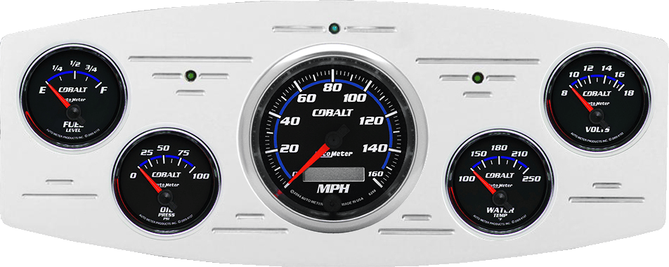 1933-1934 Dodge Car Billet Aluminum Gauge Panel w/ Auto Meter Cobalt Gauges