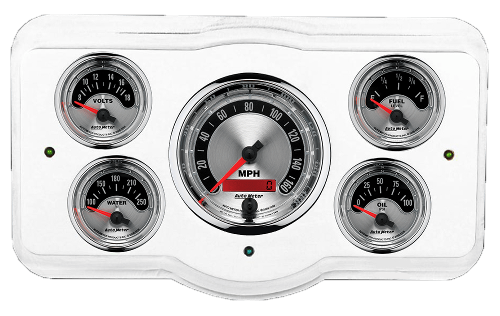 1936 Dodge Car Billet Aluminum Dash Insert w Auto Meter American Muscle Gauges