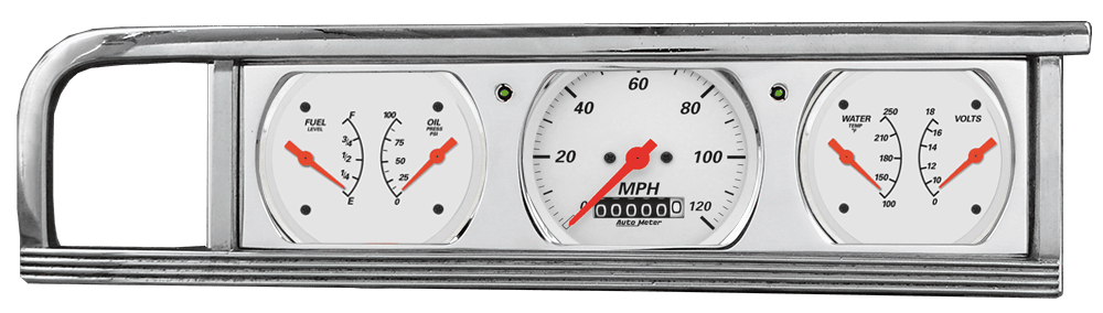 1946-1948 Plymouth 3 Gauge Panel w/ AutoMeter Street Rod Series Gauges