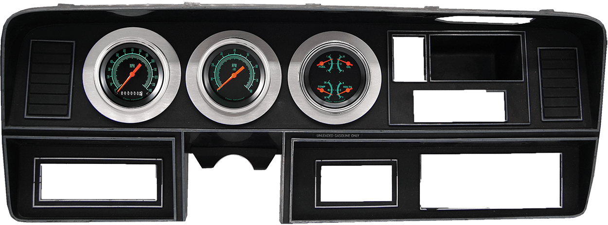 1981-1993 Dodge Ram Aluminum Adapter Rings w/ Classic Instruments G/Stock Gauges