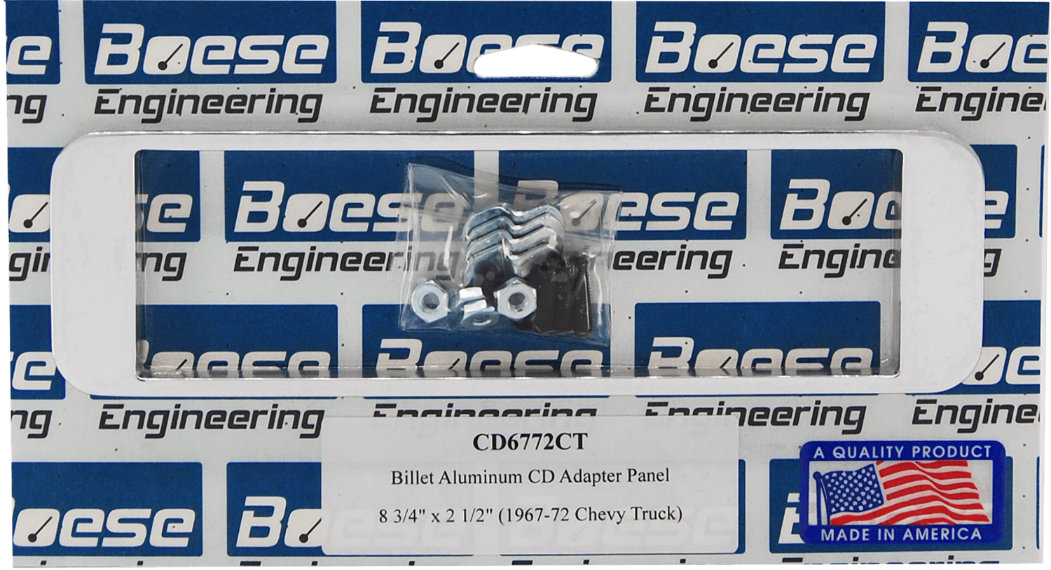 CD6772CT 1967-1972 Chevy Truck Billet Aluminum Stereo Adapter / CD Patch Panel