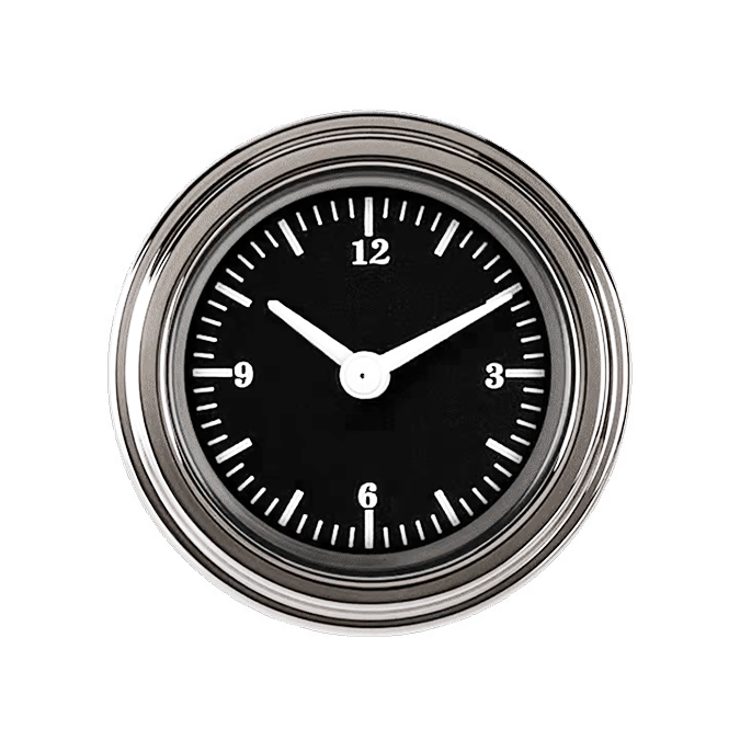 HR90SLF Classic Instruments 2 1/8" Hot Rod Clock (black)