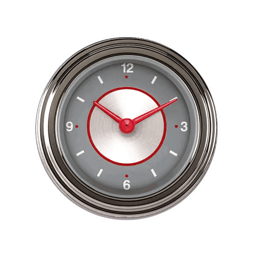 SS90SLF Classic Instruments 2 1/8" Silver Series Clock