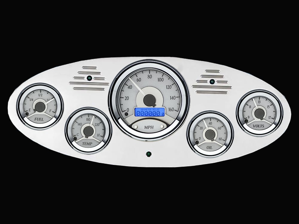 1934 Ford Truck Billet Aluminum Gauge Panel w/ Dakota Digital VHX1050