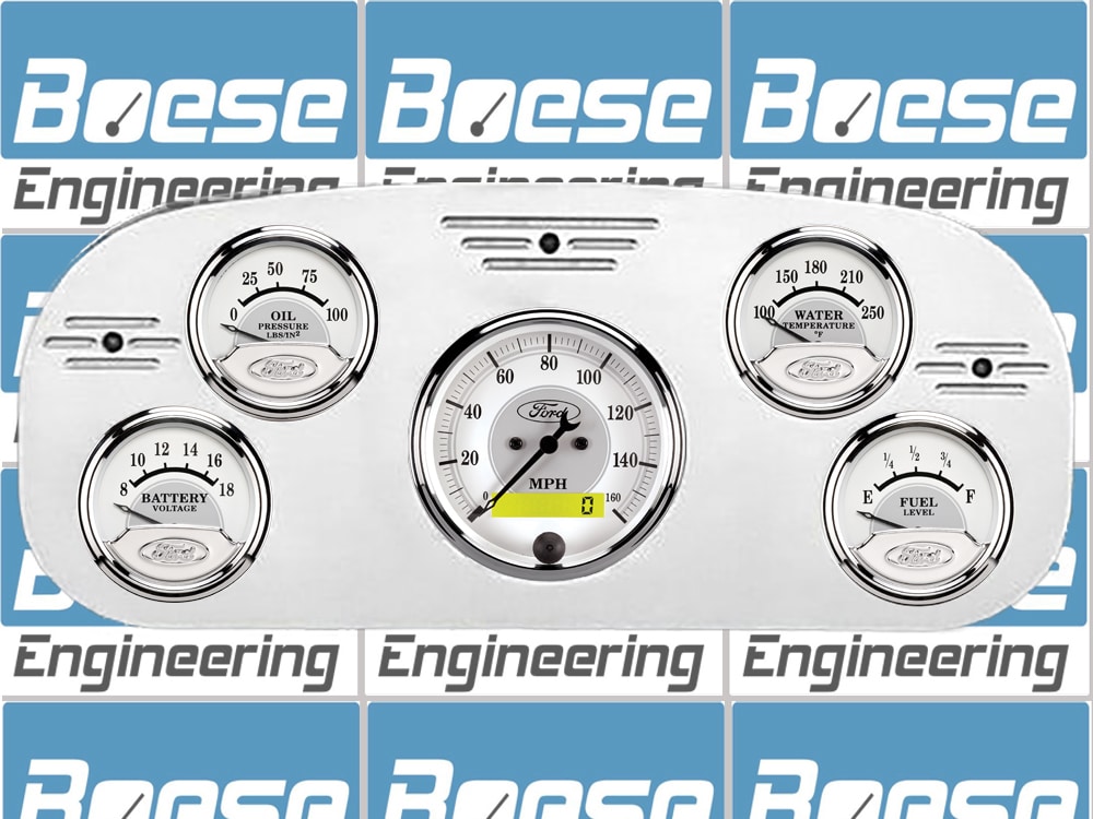 19351937 Ford Truck Billet Aluminum Gauge Panel w/ Auto Meter Ford