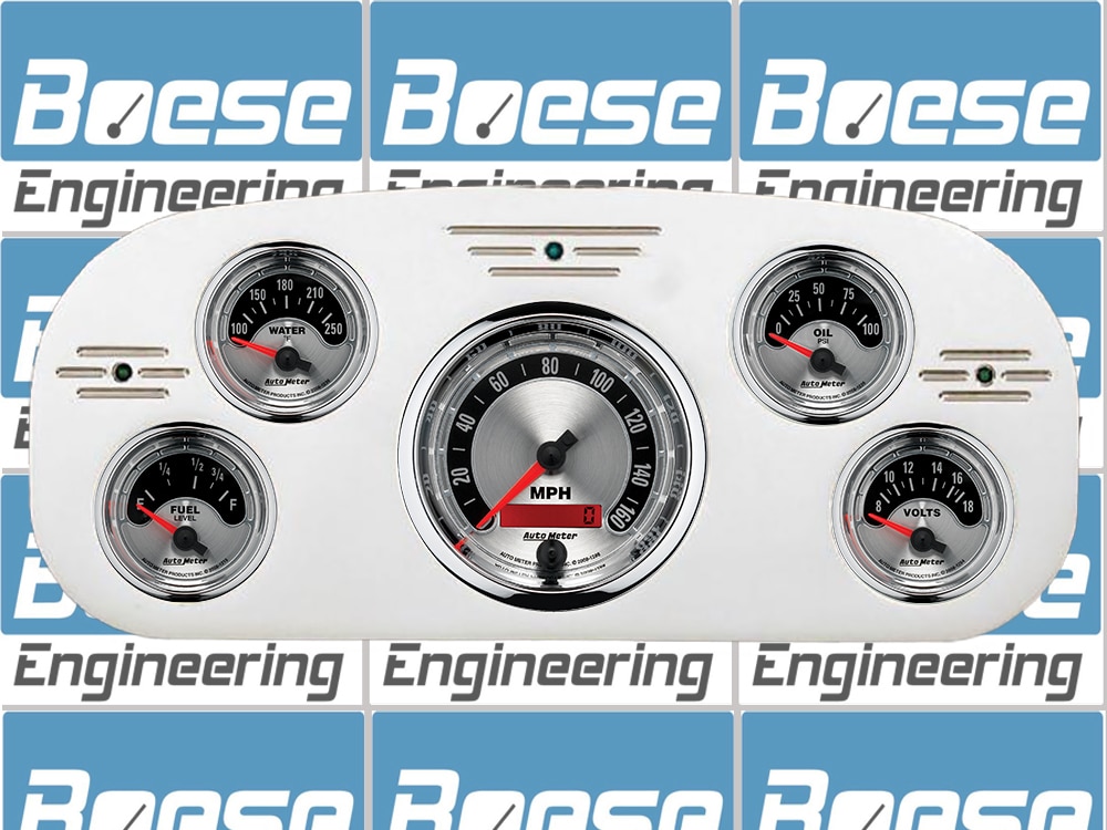 19351937 Ford Truck Billet Aluminum Dash Insert w/ Auto Meter American