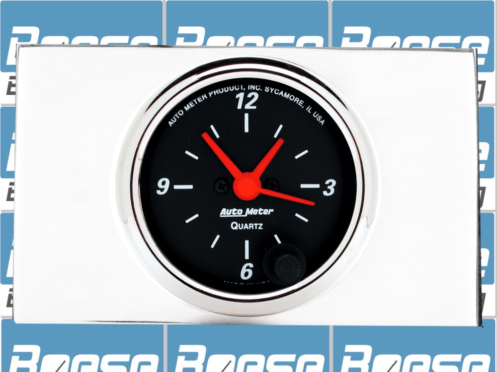 1957 Chevy Car Clock Inserts w/ Auto Meter Street Rod Series Clocks ...