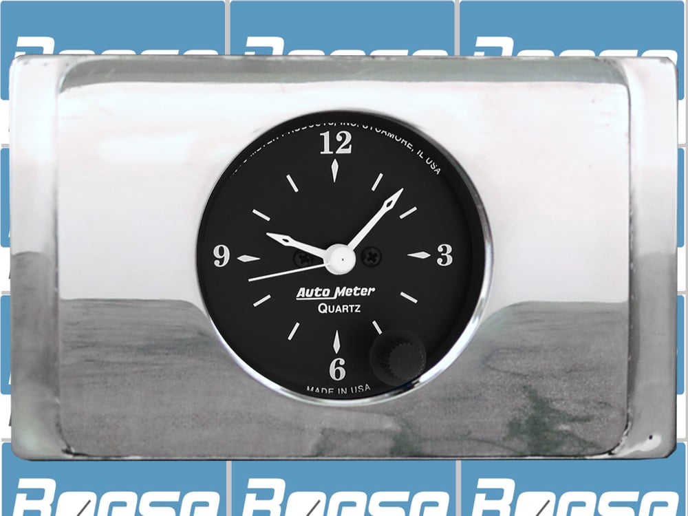 1940 Ford Deluxe Clock Inserts w/ Auto Meter Street Rod Series Clocks