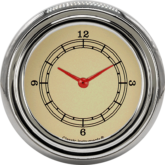 19491950 Ford Car Aluminum Clock Insert w/ 2 5/8″ Classic Instruments