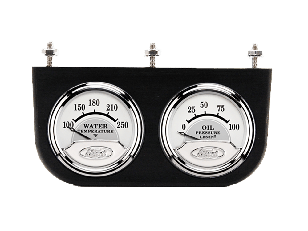 Aluminum 2 Gauge Under Dash Panel w/ Auto Meter Masterpiece Silver Gauges Boese Engineering