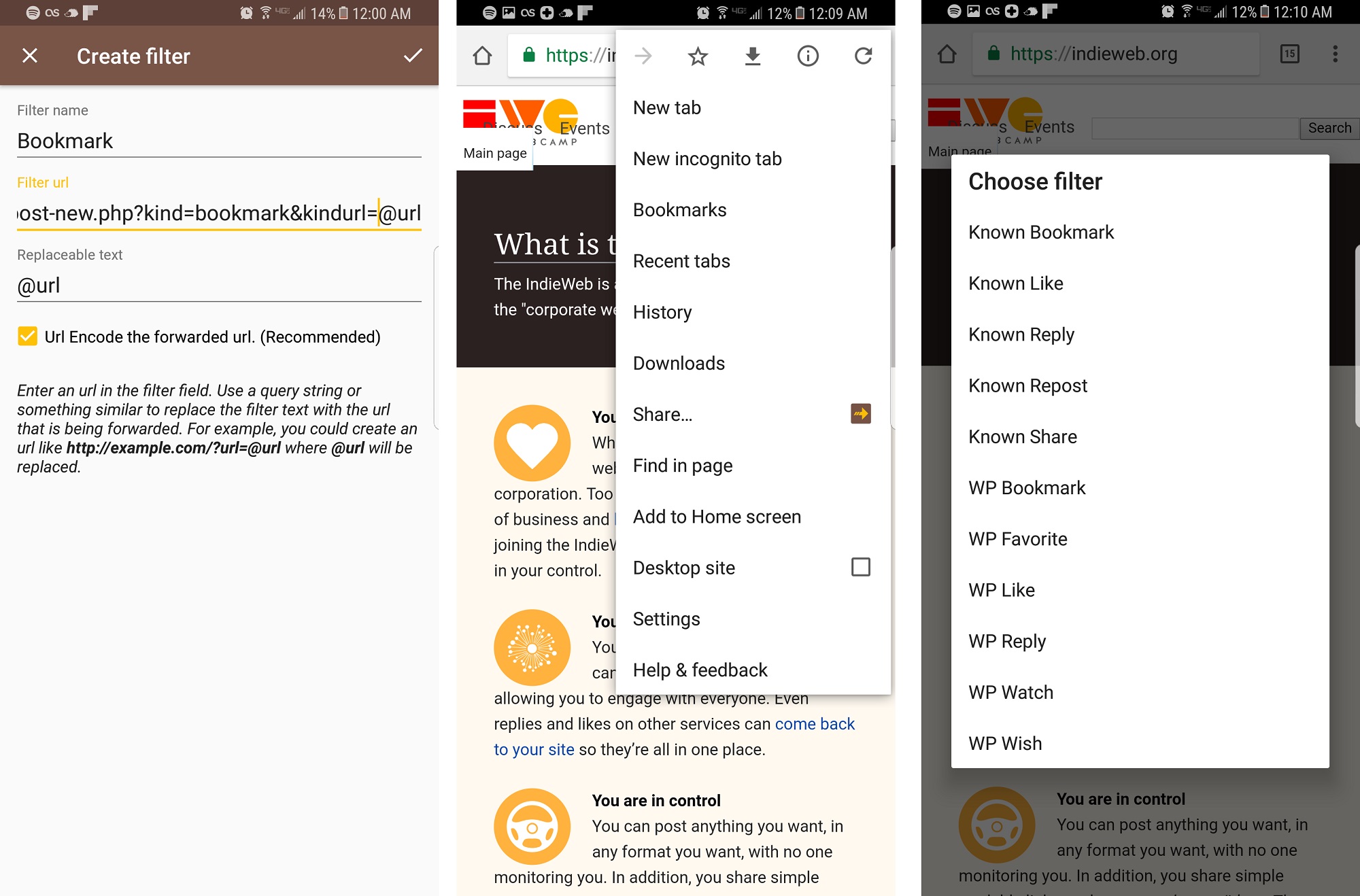 Browser Bookmarklets and Mobile Sharing with Post Kinds Plugin for WordPress