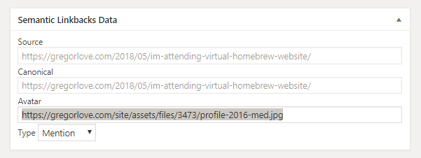 Reads, Listens, Watches, and Editable Webmention Types and Avatars in the IndieWeb WordPress Suite