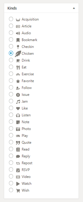 Manually adding a new post kind to the Post Kinds Plugin for WordPress