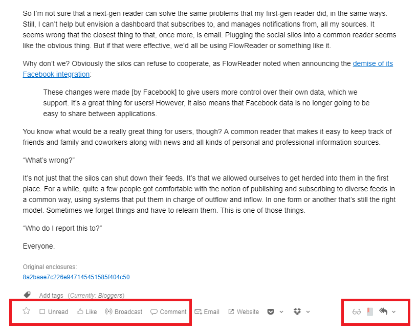 Using Inoreader as an IndieWeb feed reader