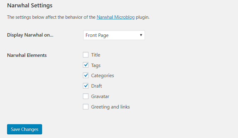 Narwhal Microblog Plugin for WordPress: Quickly Posting Notes to your IndieWeb Site