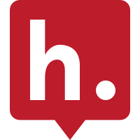 Square red logo with an "h." inside a speech bubble for the http://hypothes.is annotation and highlighting tool.