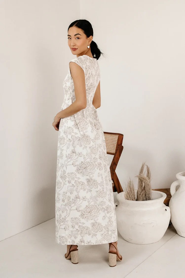 Preorder-elias smocked maxi dress