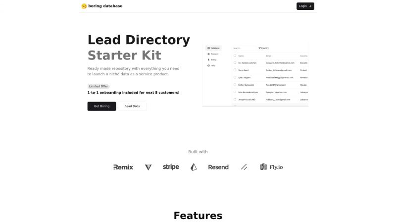 Boring Database Lead Directory Boilerplate - Best Gradient Patterns in Mobile