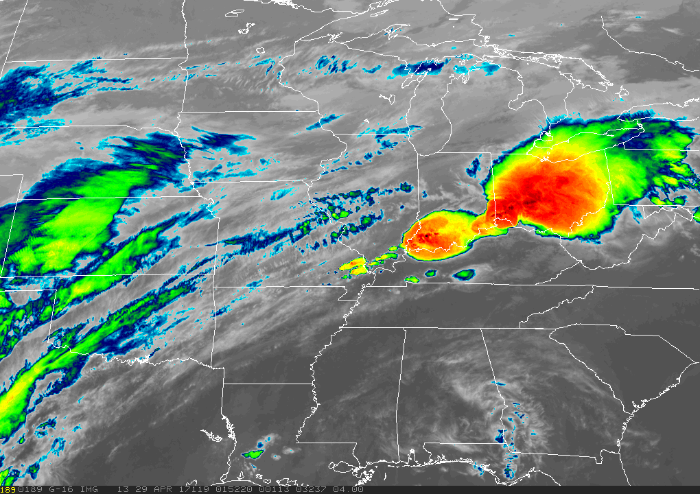 Animation of today's storms flaring on US radar loop Boing Boing