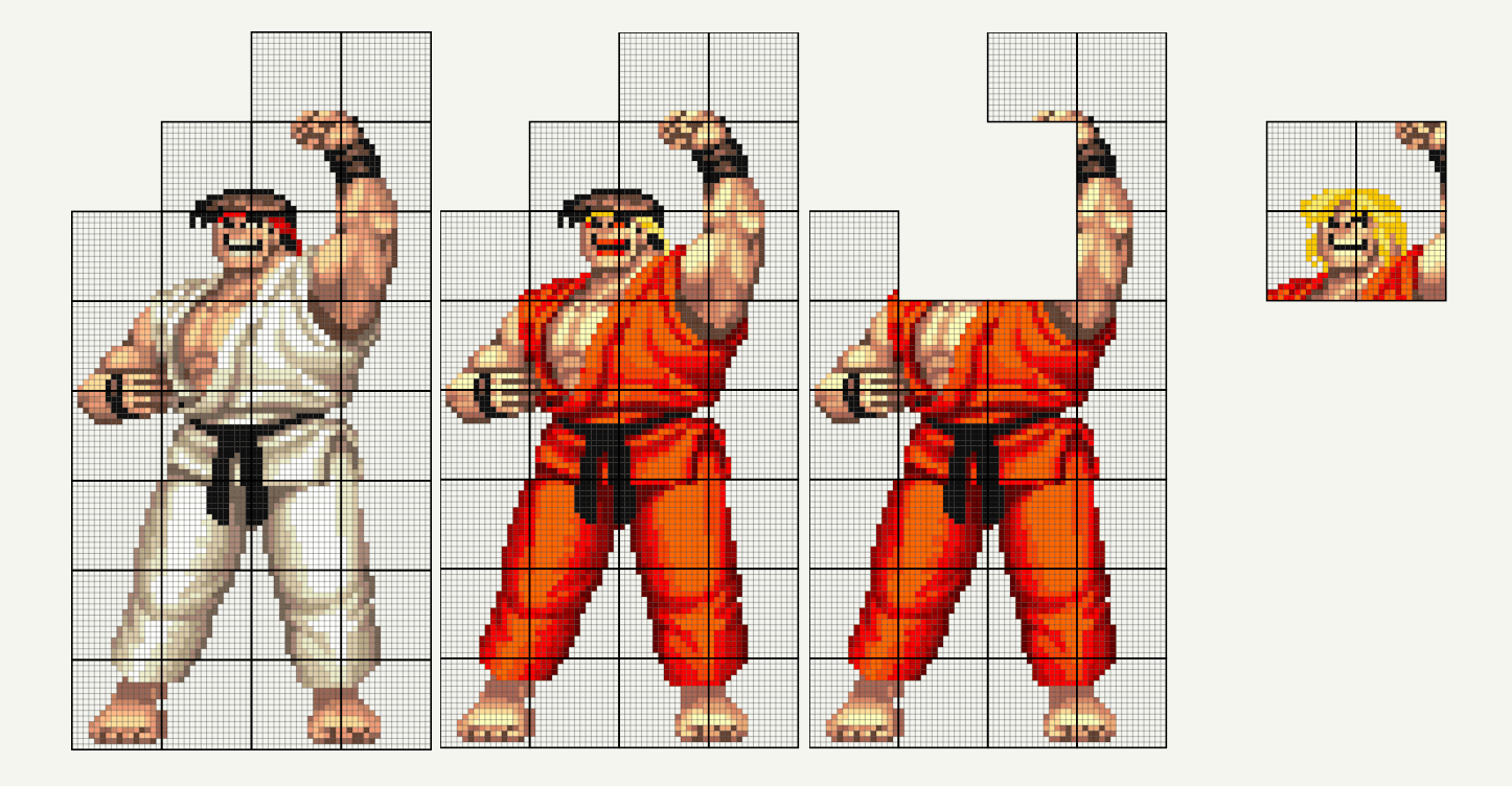 All Street Fighters sprites, fighting games