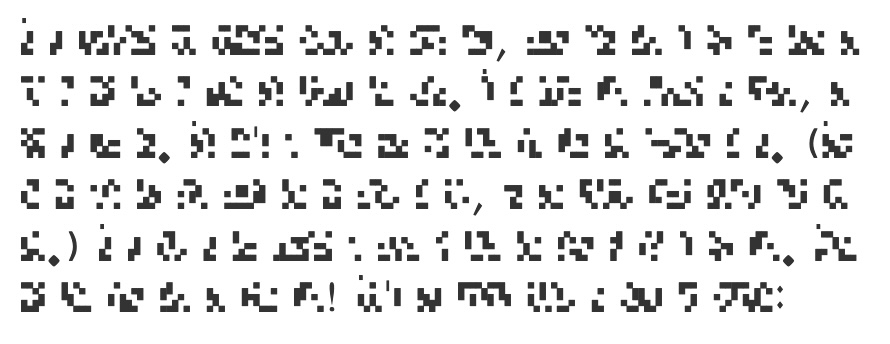 Dotsies: a font that radically compresses text into the minimum
