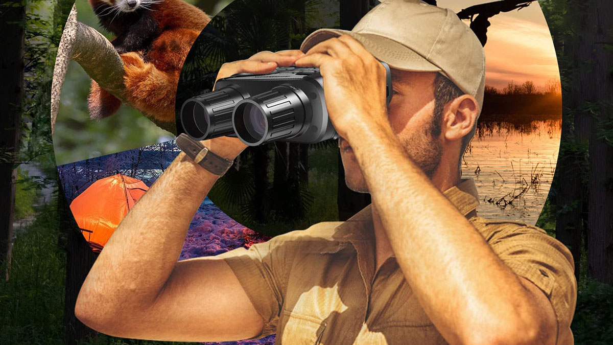 Get a closer look with these double barrel digital binoculars for only
