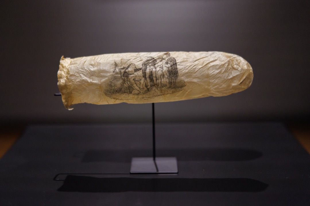 Rare 1830s luxury condom featuring naughty nun goes on display