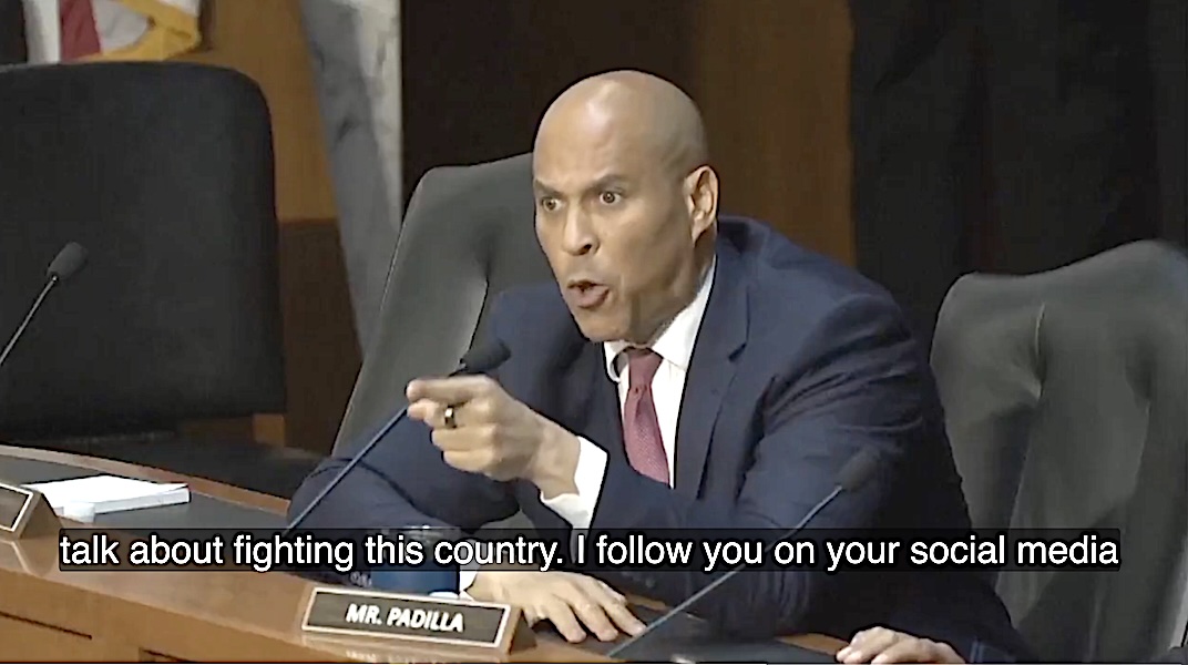 Sen. Cory Booker lays into FBI's Kash Patel: "I'm not afraid of you!" (video)